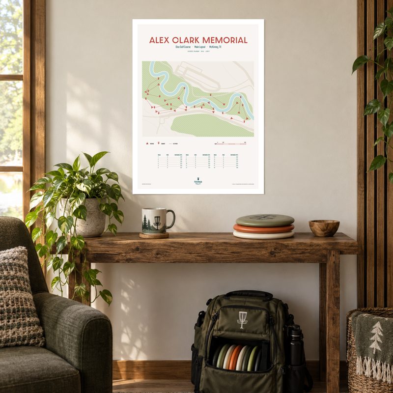 Alex Clark Memorial map poster in a room