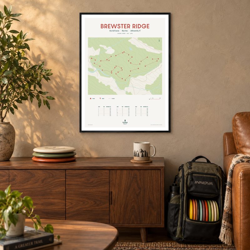 Brewster Ridge map poster in a room