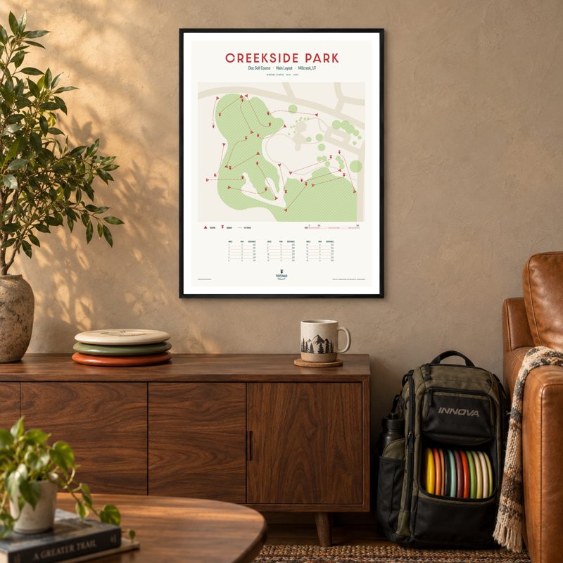 Creekside Park map poster in a room