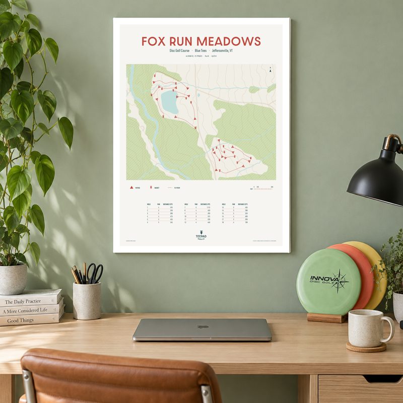 Fox Run Meadows map poster in a room