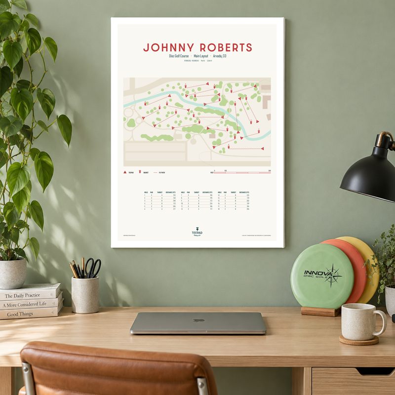 Johnny Roberts map poster in a room
