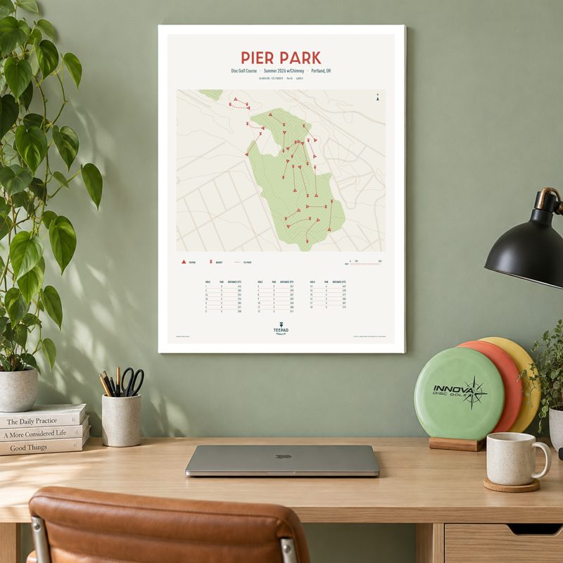 Pier Park map poster in a room